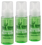 3 x Tea Tree Foaming Face Wash Daily Use for Healthy Clean Skin 200ml