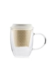 Lulea Borosilicate Glass Mug with Ceramic Infuser 400ml