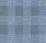 Erismann Blue Black Grey Check Tartan Glitter Textured Vinyl Wallpaper