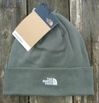 Genuine THE NORTH FACE THYME GREEN Embroidered Logo BEANIE Hat Unisex TNF211