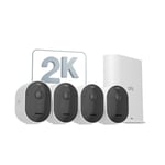 Arlo Pro 5 2K trådlös övervakningskamera utomhus, 4 kameror vit