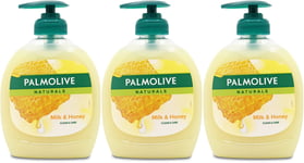 Palmolive Naturals Milk & Honey Liquid Handwash 300ml | Moisturise | Gentle X 3