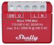 Shelly_W_1PM_Mini - Strömbrytare, Z-Wave, 1 kanal, energimätning, Shelly Wave Mini 1PM