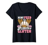 Womens Celiac Disease Do Not Feed This Princess Gluten Free Funny V-Neck T-Shirt