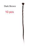 1 Pc 20 " Dreadlocks Extensions Hair Extension Crochet Braide Dark Brown (10pcs)