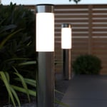 SolarCentre® London DualWhite USB Solar Powered Outdoor Garden Post Lights (Set of 2)