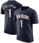 DHFDHD Basketball Jersey Sportswear Short-sleeved T-shirt NBA 鹈鹕 Team No. 1 Zion Williamson Basketball Appearance Training Cotton Men Summer Jerseys (Color : Black, Size : 3XL)