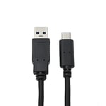 ISIUM 900044 - Câble USB 3.0 A/Type-C Mâle/Mâle - Cordon USB - 1 m de Long - Taux de Transfert jusqu'à 5Gb/s - Compatible PC, Smartphone et Tablette avec une Connectique Type-C - Noir