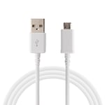 Cable USB Chargeur Blanc pour Samsung Galaxy NOTE 1 / 2 / 3 LITE / 4 - Cable Port Micro USB Mesure 1 Metre [Phonillico]