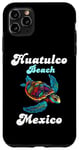 Coque pour iPhone 11 Pro Max Huatulco Beach Mexico Floral Turtle Match de vacances en famille