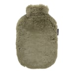 fashy ® Varmvattenflaska med fleeceöverdrag 2,0L, olivgrön