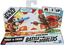 Star Wars Battle Bobblers Porgs VS Chewbacca Clippable Battling Action Figures