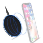 Metal Qi Wireless Charger Fast Charging Dock Mat Pad For Iphone A Black