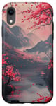 Coque pour iPhone XR Rose Sakura Mountain Cherry Blossoms Paysage