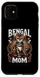 Coque pour iPhone 11 Motif chat mignon pour mamans fières du Bengale