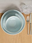 Denby Elements Set Of 4 Medium Coupe Plates In Jade Light Green