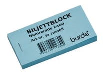 Biljettblock 1-100 Blå