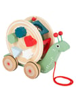 Small Foot - Wooden Pull Figure Shape Sorter Snail 6dlg.