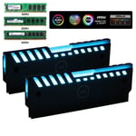 Onewatt Universal RGB Always on RAM Shell Memory Glowing Heatsink for Computer LED Cooling Vest Fin Heat Sink Controller for DDR3 DDR4 (M Series)