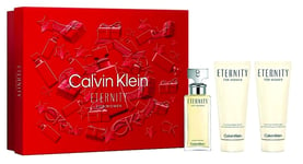 Calvin Klein Eternity CK 3pc Gift Set 50ml EDP Spray 100ml Lot 100ml Gel Women