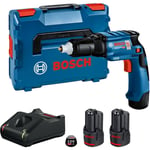 Bosch - Visseuse plaquiste 12V gtb 12V-11 + 2 batteries 3Ah + chargeur + coffret l-boxx 06019E400Y - Noir