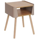 SÄNGBORD i massiv furu naturfärgad, beige 
