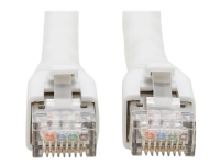 Eaton Tripp Lite Series Cat8 25G/40G Certified Snagless Shielded S/FTP Ethernet Cable (RJ45 M/M), PoE, White, 25 ft. (7.62 m) - Patch-kabel - RJ-45 (hane) till RJ-45 (hane) - 7.62 m - S/FTP - CAT 8 - hakfri, fast - vit
