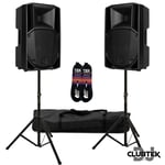 2 x RCF Art 712A Mk5 Active Speaker 1400W each DJ Club + FREE Stands Bag Leads