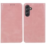 Samsung Galaxy A55 5G Fodral Calf Texture PU Läderskal Slim-Fit Mobiltelefonskal - Rose Gold