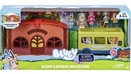 Bluey's School Adventures Playset Bus Vehicle Figures & Accessories New Xmas Toy