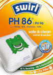 Swirl PH 86 AirSpace Vacuum Cleaner Bags for Philips, AEG Vacuum Cleaners, Highly Absorbent, Lockable Plate, 10 bags + 2 filters