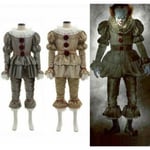 Halloween Cosplay Stephen King's It Pennywise Clown Mask Kostym Mask without LED One size Silver Men XL