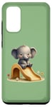 Galaxy S20 Green Adorable Elephant on Slide Cute Animal Theme Case