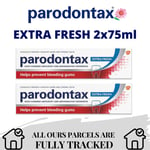 PARODONTAX Stop Bleeding Toothpaste 2x75ml Extra Fresh TOP OFFER UK Stock