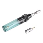 Gas Soldering Iron Pen Mini Blow Torch Pen Cordless Refillable Gas Iso-Tip Blow Torch Soldering Iron Pen Welding Tool for Electronic PC Repair 8ml 1300℃(Transparent Green)