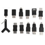 12st USB2.0 Adapter 3.5mm 2 i 1 Ljudadapter Konverter Elektroniska Tillbehör