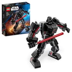 LEGO Star Wars Darth Vader Mech, Buildable Action Figure Model with Jointed Parts, Minifigure Cockpit and Large Red Lightsaber, Collectible Toy for Kids, Boys, Girls Aged 6 and Up 75368