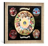 Kunst für Alle 'Encadré Image de Hieronymus Bosch Tabletop of The Seven Deadly Sins and The Four Last Things, d'art dans Le Cadre de Haute qualité Photos Fait Main, 40 x 30 cm, Argent Raya