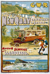TR65 Vintage Newquay Cardiganshire GWR Great Western Railway Travel Poster Re-Print - A2+ (610 x 432mm) 24" x 17"