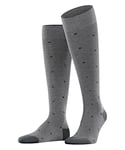 FALKE Men's Dot M KH Cotton Long Patterned 1 Pair Knee-High Socks, Grey (Steel Melange 3167), 8.5-11