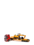 Volvo Lowloader & Grävare,Röd Toys Toy Cars & Vehicles Toy Vehicles Trucks Multi/patterned EMEK