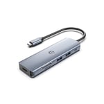 OBERSTER Hub USB C, Adaptateur Ethernet 6 en 1 avec écran HDMI 4K, Extension USB, PD 100 W, Compatible avec MacBook Pro/Air, Chromebook, Thinkpad