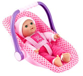 DOLLSWORLD CLASSIC from Peterkin | Carry Me Issy Doll | 30cm soft bodied doll with sleeping eyes in a rocking baby car seat with adjustable carry handle | Dolls & Accessories | Ages 18m+