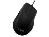 LogiLink ID0163, Ambidextrous, Optisk, USB Type-A, 800 DPI, Svart
