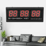Senderpick - Horloge murale led numérique avec date et température - Pour salon et cuisine - 3' - 2,5 w