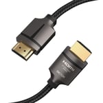 Cable HDMI Super Haute Vitesse Certifié 8K 48Gbps 10FT, 8K60Hz 4K120Hz, HDCP 2.2 2.3 Dynamique HDR HDR10 EARC