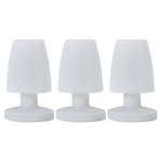 Set of 3 Doji Outdoor Colour Changing Mushroom Table Light