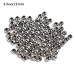 100pcs Sewing Crafts Beads Safety Doll Eyes Handmade Necklace Silver 2mm