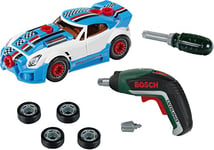 Theo Klein 8630 Bosch Car Tuning Set I Car That Can be Dismantled with Tuning Accessories I With Battery-Powered Cordless Screwdriver I Packaging Dimensions: 30 cm x 6.5 cm x 25 cm