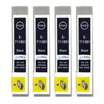 4 Black Ink Cartridges for Epson Stylus BX3450, DX4000, DX4050, DX7400, SX200